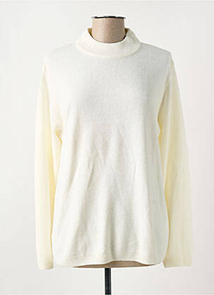 Pull coupe cintrée manches longues beige CASHMERE FEELING femme