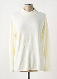 Pull coupe cintrée manches longues beige CASHMERE FEELING femme