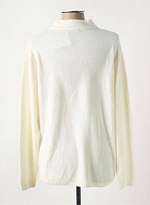 Pull coupe cintrée manches longues beige CASHMERE FEELING femme