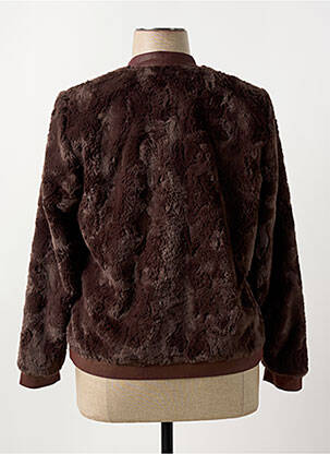 Blouson col v marron GUY DUBOUIS femme
