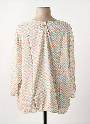 Blouse tissage popeline manches 3/4 beige BARBARA LEBEK femme