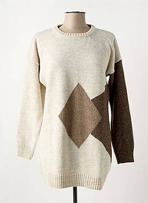 Pull tunique beige OMC pour femme