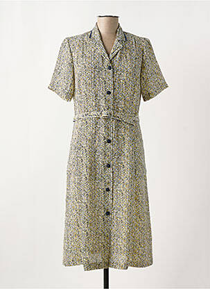 Robe mi-longue jaune GEVANA pour femme