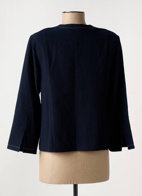 Veste chic col v bleu GEVANA femme