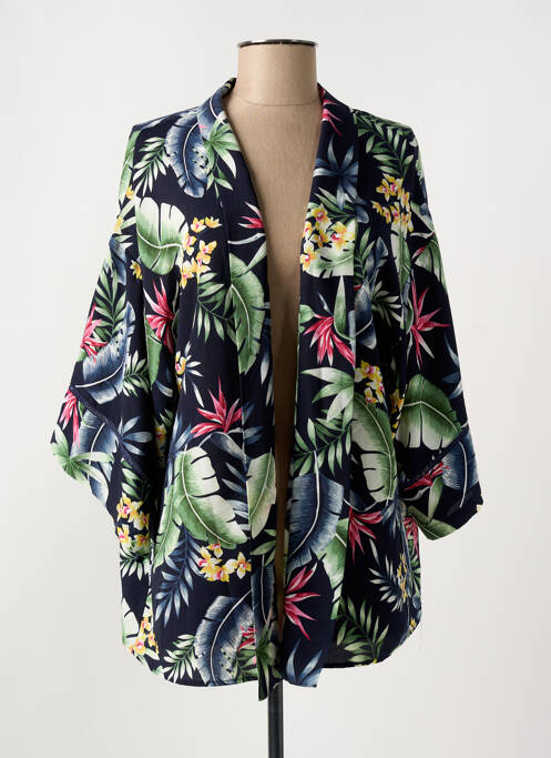 Veste kimono col v bleu SMASHED LEMON femme