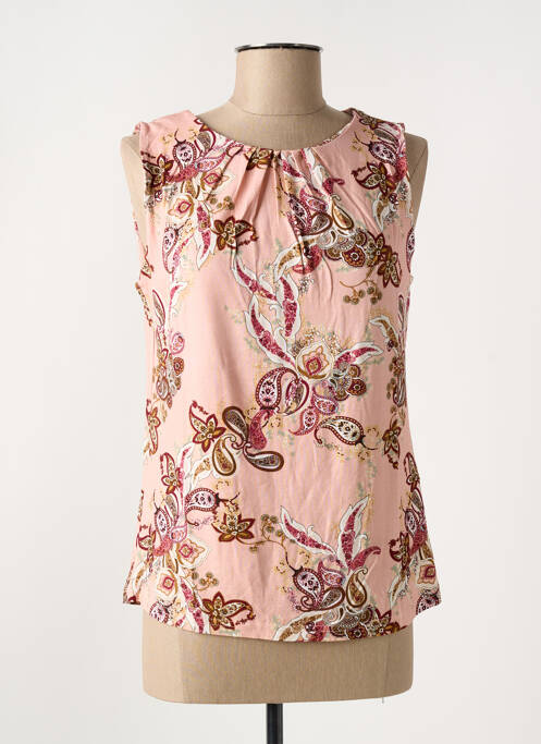 Top stretch sans manche rose SIGNATURE femme