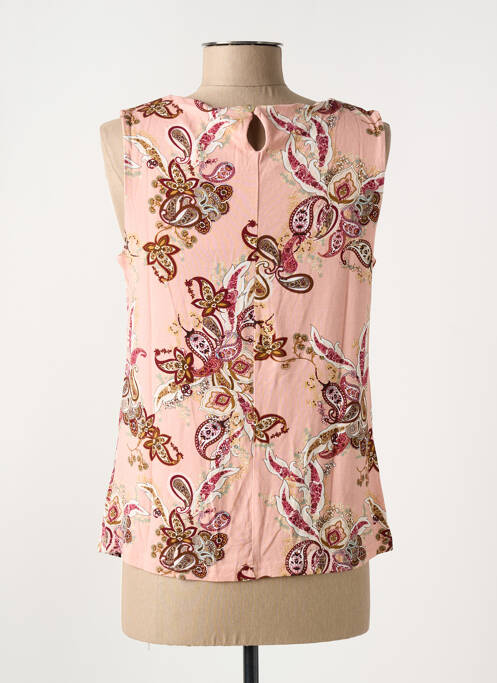 Top stretch sans manche rose SIGNATURE femme