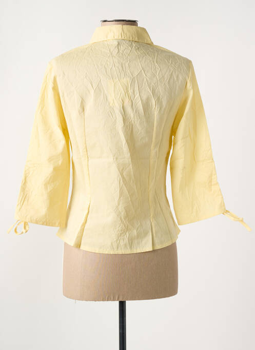 Chemisier coupe droite manches 3/4 jaune OPALINE femme