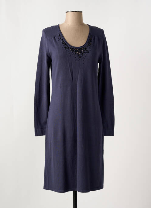 Robe mi-longue manches longues manches longues bleu OLSEN femme