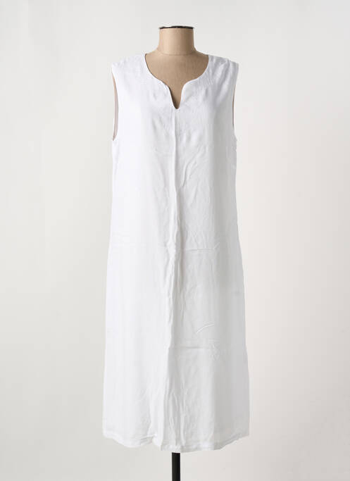 Robe mi-longue sans manche sans manche blanc C. BY BEA femme