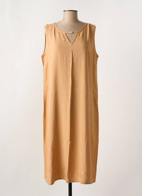 Robe mi-longue sans manche sans manche beige C. BY BEA femme