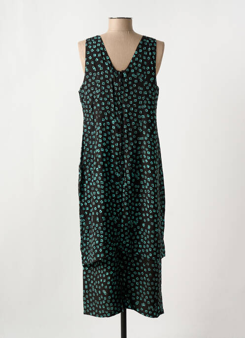 Robe longue imprimé fantaisie sans manche bleu TANAWA femme
