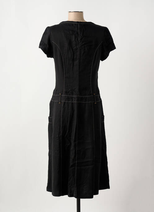 Robe mi-longue manches courtes manches courtes noir JOCAVI femme