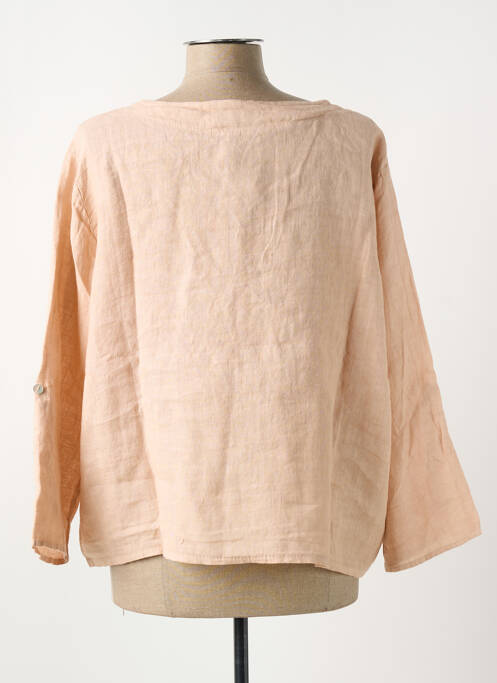 Veste casual col rond orange COULEURS DU TEMPS femme