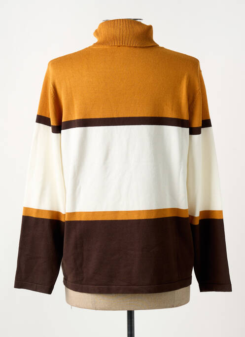 Pull col roulé stretch manches longues jaune MICHA femme