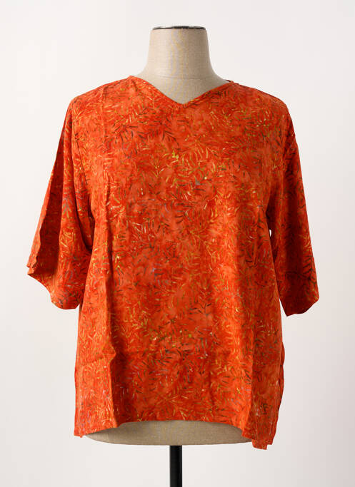 Blouse imprimé fantaisie manches 3/4 orange C. BY BEA femme