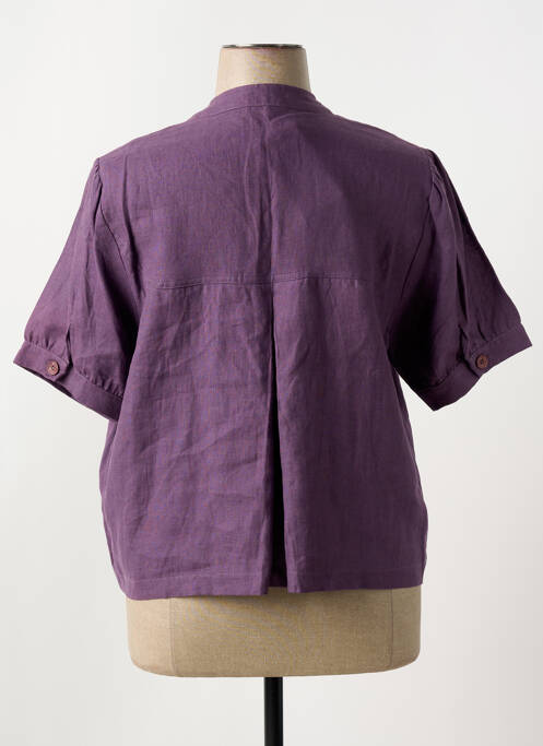 Veste casual coupe droite violet OPALINE femme
