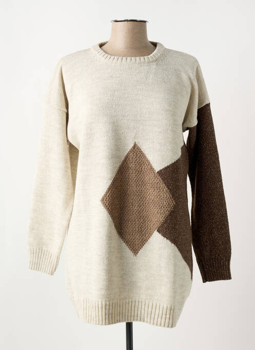 Pull tunique beige OMC pour femme
