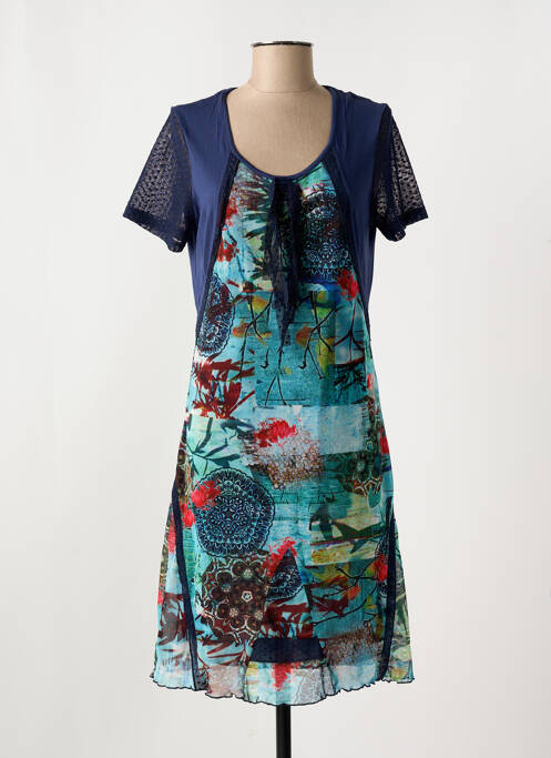 Robe mi-longue bleu GUY DUBOUIS pour femme