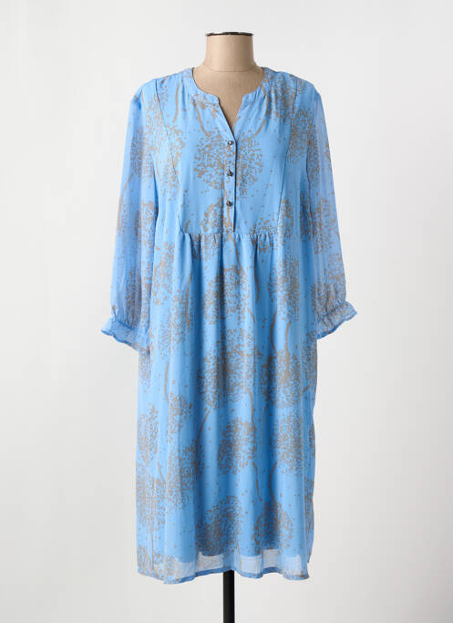 Robe mi-longue bleu SIGNATURE pour femme
