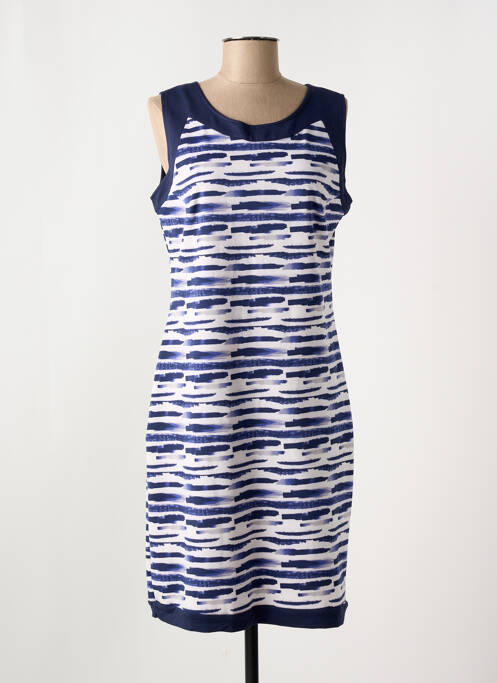 Robe mi-longue bleu SMASHED LEMON pour femme