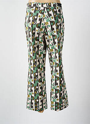 Pantalon droit tissage popeline taille normale vert WALTRON femme