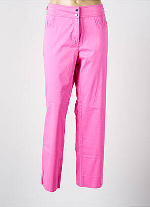 Pantalon droit tissage popeline taille normale rose STEILMANN femme