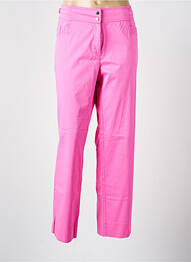 Pantalon droit tissage popeline taille normale rose STEILMANN femme