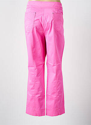 Pantalon droit tissage popeline taille normale rose STEILMANN femme