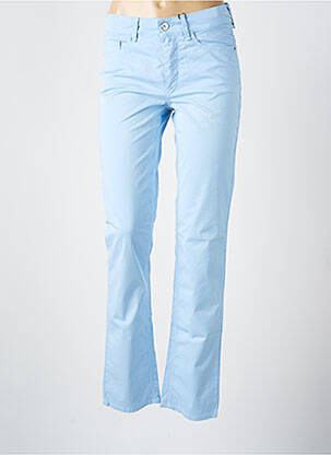 Pantalon slim tissage popeline bleu GARDEUR femme