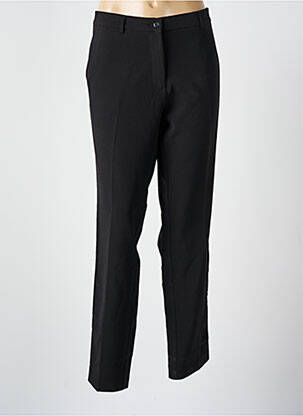 Pantalon chino broderie galons latéraux taille normale noir LCDN femme