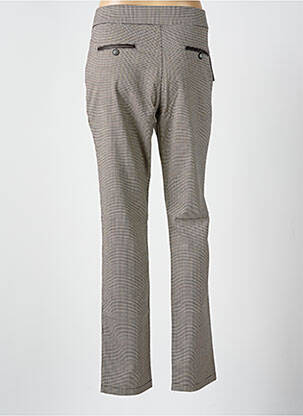 Pantalon chino fermeture zippée sous rabat boutonné taille normale beige WALTRON femme