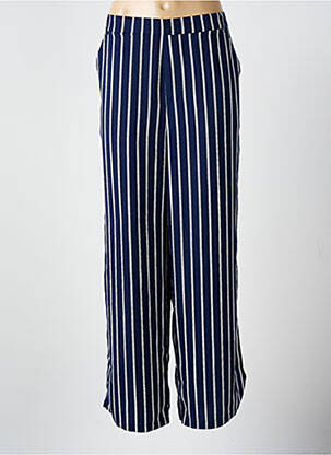 Pantalon large tissage crêpe taille normale bleu SMASHED LEMON femme