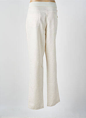 Pantalon droit tissage crêpe taille normale beige WALTRON femme