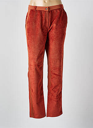 Pantalon droit stretch taille normale orange MERI & ESCA femme