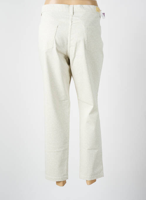 Pantalon 7/8 tissage popeline beige WALTRON femme