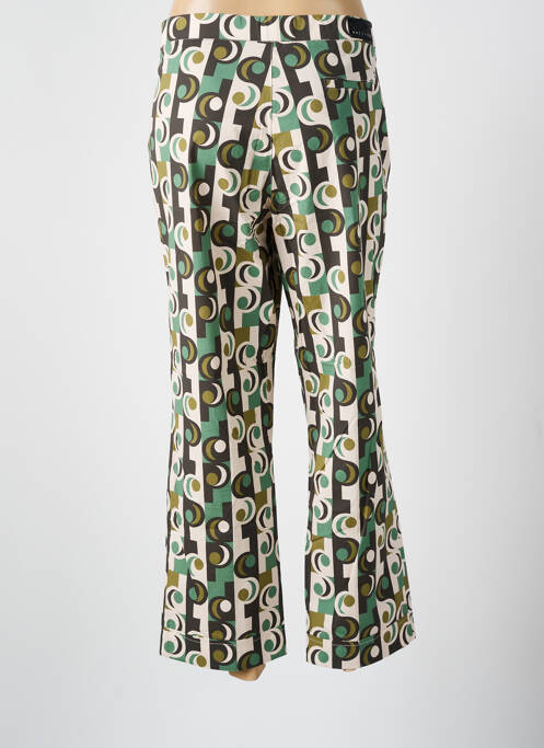 Pantalon droit tissage popeline taille normale vert WALTRON femme