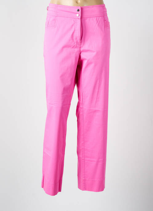 Pantalon droit tissage popeline taille normale rose STEILMANN femme