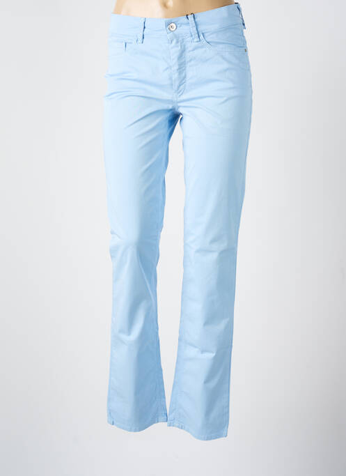 Pantalon slim tissage popeline bleu GARDEUR femme