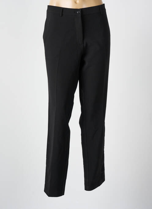 Pantalon chino broderie galons latéraux taille normale noir LCDN femme