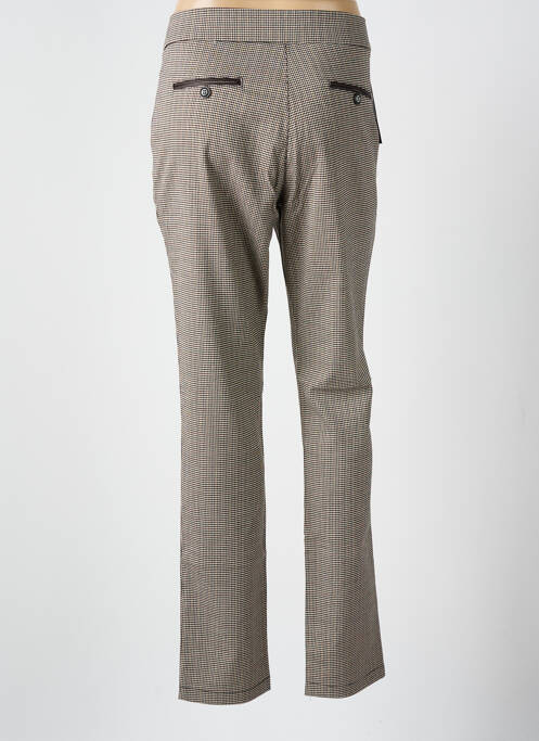 Pantalon chino fermeture zippée sous rabat boutonné taille normale beige WALTRON femme