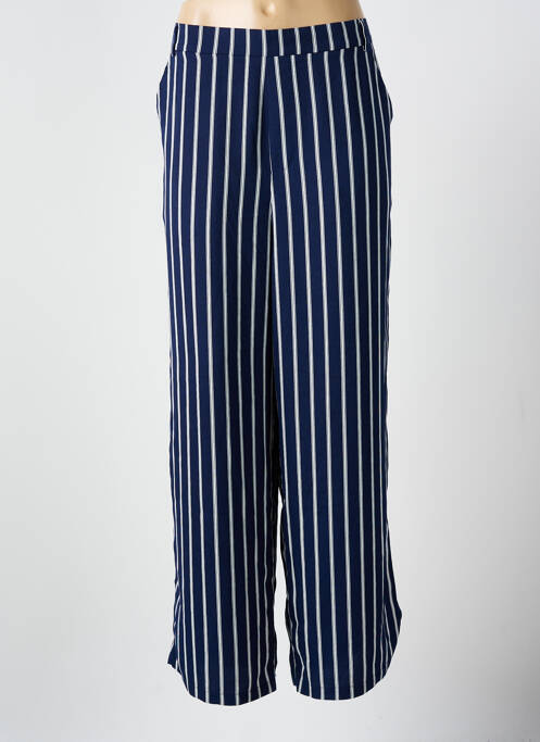 Pantalon large tissage crêpe taille normale bleu SMASHED LEMON femme