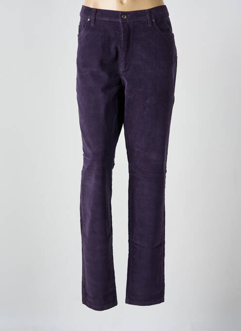 Pantalon slim violet LCDN pour femme