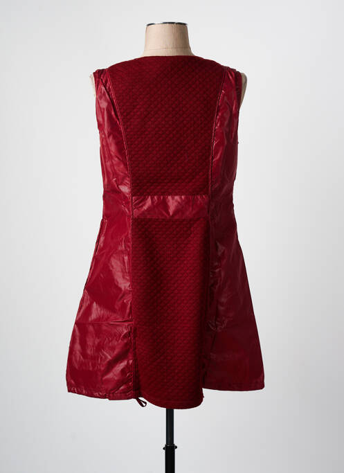 Robe courte sans manche sans manche rouge ARELINE femme