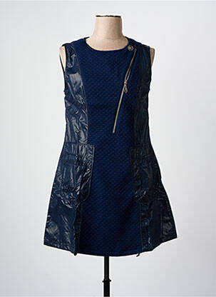 Robe courte sans manche sans manche bleu ARELINE femme