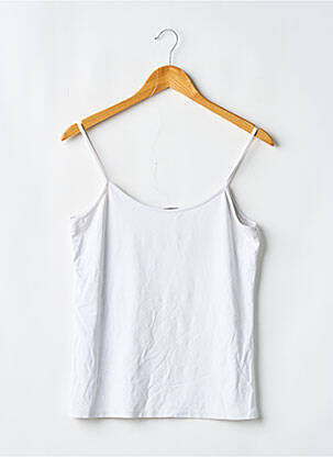 Top stretch fines bretelles blanc ZARA femme