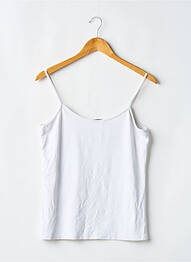 Top tissage jersey fines bretelles blanc ZARA femme