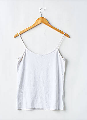 Top stretch fines bretelles blanc ZARA femme