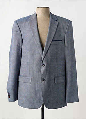 Blazer tissage chiné bleu BRUNO SAINT HILAIRE homme