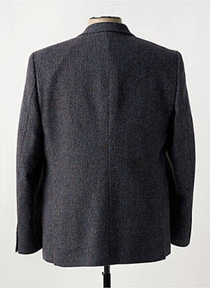 Blazer tissage chiné bleu BRUNO SAINT HILAIRE homme
